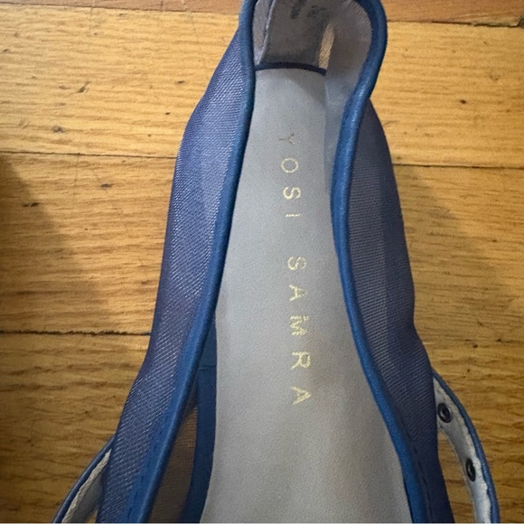 Yosi Samra Blue Mesh Ballet Flats Size 11 - Picture 2 of 6